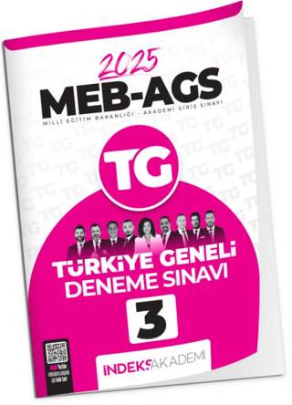 İndeks Akademi 2025 MEB-AGS TG-3 Türkiye Geneli Deneme Çözümlü İndeks Akademi Yayıncılık - 1