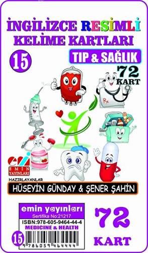 İngilizce 15. Tıp ve Sağlık - Resimli Kelime Kartları - 1