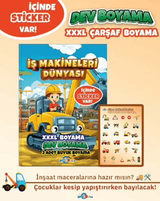 İş Makineleri Dünyası Boyama Kitabı - 1