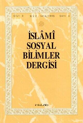 İslami Sosyal Bilimler Dergisi - Cilt 3 - Güz 1965 - Sayı 3 - 1