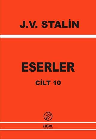 J. V. Stalin Eserler Cilt 10 - 1