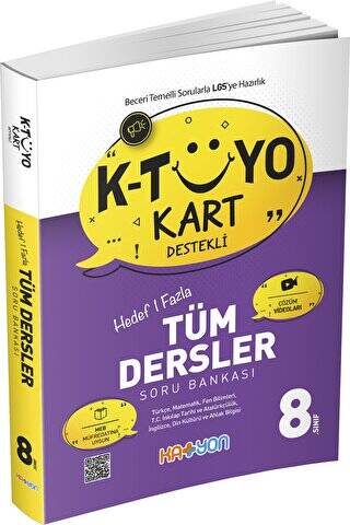 K-Tüyo Kart Destekli Hedef 1 Fazla Tüm Dersler Soru Bankası 8. Sınıf - 1