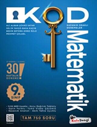 Kafa Dengi Yayınları 9. Sınıf Kod Matematik Kazanım Odaklı Denemeleri - 1