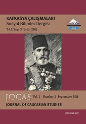 Kafkasya Çalışmaları Sosyal Bilimler Dergisi Yıl:2 Sayı:3 Eylül 2016 - 1