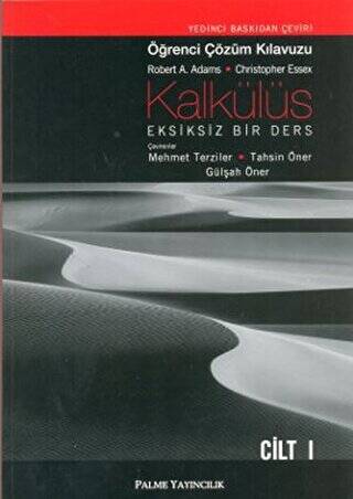Kalkülüs Eksiksiz Bir Ders Öğrenci Çözüm Klavuzu Cilt I - 1