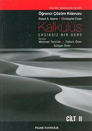 Kalkülüs Eksiksiz Bir Ders Öğrenci Çözüm Klavuzu Cilt II - 1