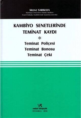 Kambiyo Senetlerinde Teminat Kaydı - 1