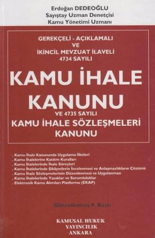 Kamu İhale Kanunu ve 4735 Sayılı Kamu İhale Sözleşmeleri Kanunu - 1