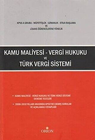 Kamu Maliyesi - Vergi Hukuku ve Türk Vergi Sistemi - 1