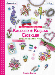 Kanaviçe Mini Motifler Kalpler, Kuşlar ve Çiçekler - 1