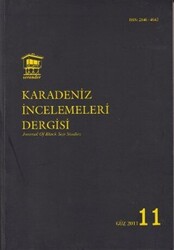 Karadeniz İncelemeleri Dergisi Sayı: 11 - 1