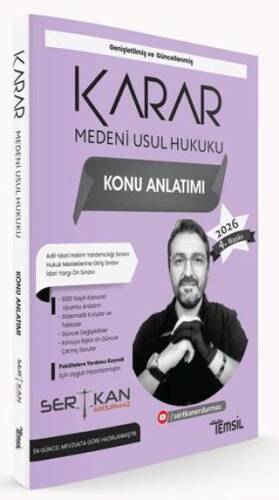 Karar Medeni Usul Hukuku Konu Anlatımı - 1