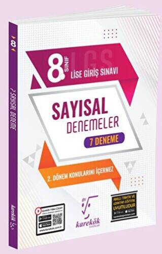 Karekök Yayınları 8. Sınıf LGS Sayısal 7 li Deneme - 1