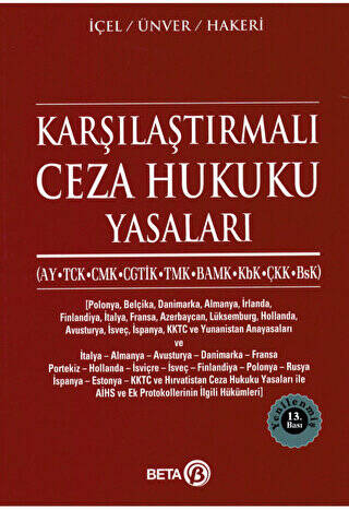 Karşılaştırmalı Ceza Hukuku Yasaları - 1