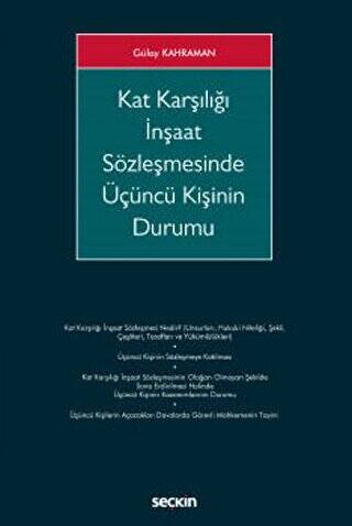 Kat Karşılığı İnşaat Sözleşmesinde Üçüncü Kişinin Durumu - 1