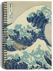 Katsushika Hokusai - The Great Wave off Kanagawa, 1829 - Spiralli Defter 05 - Çizgisiz - 100 Sayfa - Miosho