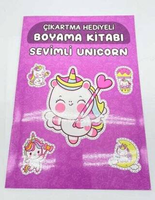 Kawaii Çıkartmalı Boyama Kitabı A4 16 Sayfa - 7. Kitap - 1