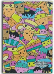 Kawaii Happy Doodle Patterns Not Defteri - Note The Time