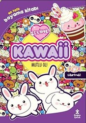 Kawaii Mutlu Ol! - En Tatlı Çıkartmalı Boyama Kitabı - 1