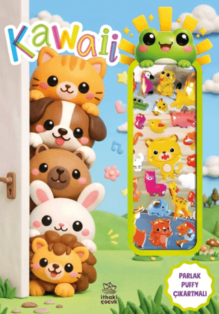 Kawaii - Puffy Parlak Çıkartmalı Boyama Kitabı - 1