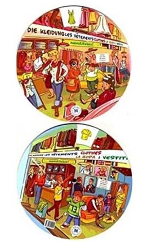 Kelime Çarkı - Giysiler İngilizce, İspanyolca, Almanca, Fransızca, İtalyanca - 1