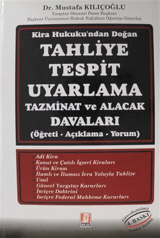 Kira Hukuku`ndan Doğan Tahliye Tespit Uyarlama Tazminat ve Alacak Davaları - 1