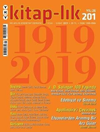 Kitap-lık Dergisi Sayı: 201 Ocak - Şubat 2019 - 1