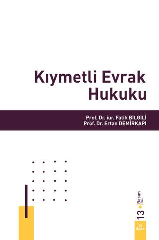 Kıymetli Evrak Hukuku - 1