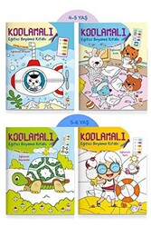 Kodlamalı Eğitici Boyama Kitabı 4-6 Yaş 4 Kitap Takım - 1