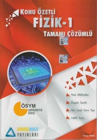 Konu Özetli Fizik - 1 Tamamı Çözümlü Soru Bankası - 1