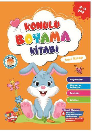 Konulu Boyama Serisi-Sarı Kitap 2-3 Yaş - 1