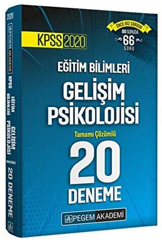 KPSS 2020 Eğitim Bilimleri Gelişim Psikolojisi Tamamı Çözümlü 20 Deneme - 1