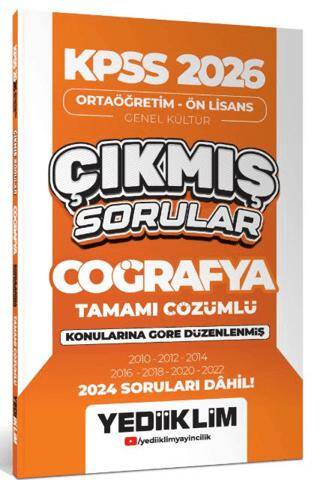 KPSS 2026 Ortaöğretim - Ön Lisans Coğrafya Konularına Göre Çıkmış Sorular 2024 Soruları Dahil - 1