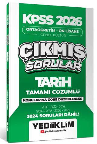 KPSS 2026 Ortaöğretim - Ön Lisans Tarih Konularına Göre Çıkmış Sorular 2024 Soruları Dahil - 1