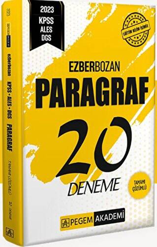 KPSS ALES DGS Ezberbozan Paragraf 20 Deneme - 1