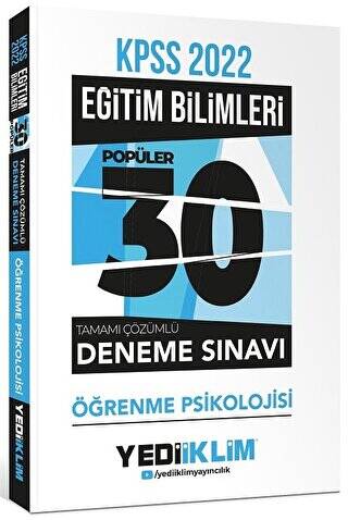 KPSS Eğitim Bilimleri Öğrenme Psikolojisi Tamamı Çözümlü 30 Popüler Deneme - 1