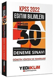 KPSS Eğitim Bilimleri Öğretim Yöntem ve Teknikleri Tamamı Çözümlü 30 Popüler Deneme - 1