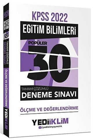 KPSS Eğitim Bilimleri Ölçme Değerlendirme Popüler 30 Deneme Çözümlü - 1
