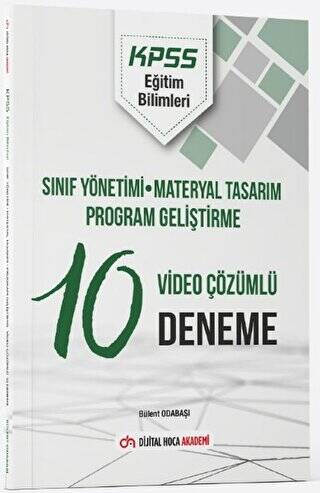 KPSS Eğitim Bilimleri Sınıf Yönetimi - Materyal Tasarım - Program Geliştirme Video Çözümlü 10 Deneme Akademi - 1