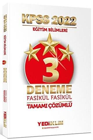 KPSS Eğitim Bilimleri Tamamı Çözümlü Fasikül 3 Yıldız Deneme - 1