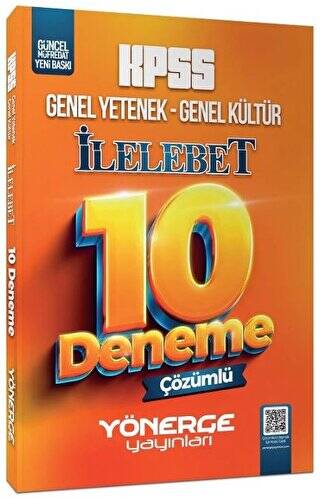 KPSS Genel Yetenek Genel Kültür İlelebet 10 Deneme Çözümlü - 1