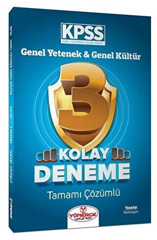 KPSS Genel Yetenek Genel Kültür Kolay 3 Deneme Çözümlü - 1