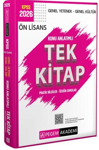 KPSS Genel Yetenek Genel Kültür Ön Lisans Konu Anlatımlı Tek Kitap - 1