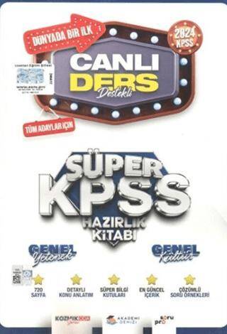KPSS Genel Yetenek Genel Kültür Süper Hazırlık Kitabı - 1