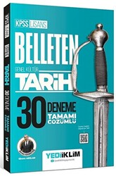 KPSS Lisans Genel Kültür Belleten Tarih Tamamı Çözümlü 30 Deneme - 1