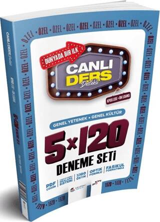 KPSS Lise Önlisans Genel Kültür Genel Yetenek 5 x 120 Deneme Seti - 1