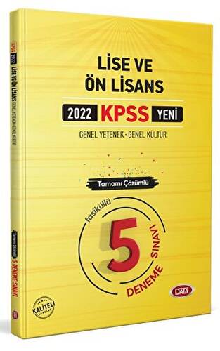 KPSS Lise ve Önlisans Tamamı Çözümlü 5 Deneme - 1