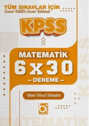 KPSS Matematik 6x30 Deneme - Bigelio Yayıncılık