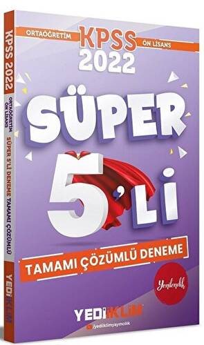 KPSS Ortaöğretim Lise Ön Lisans GYGK Süper 5 Deneme Çözümlü - 1