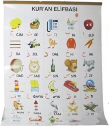 Kur`an Elifbası ve Harekeleri Elifba Poster - 1